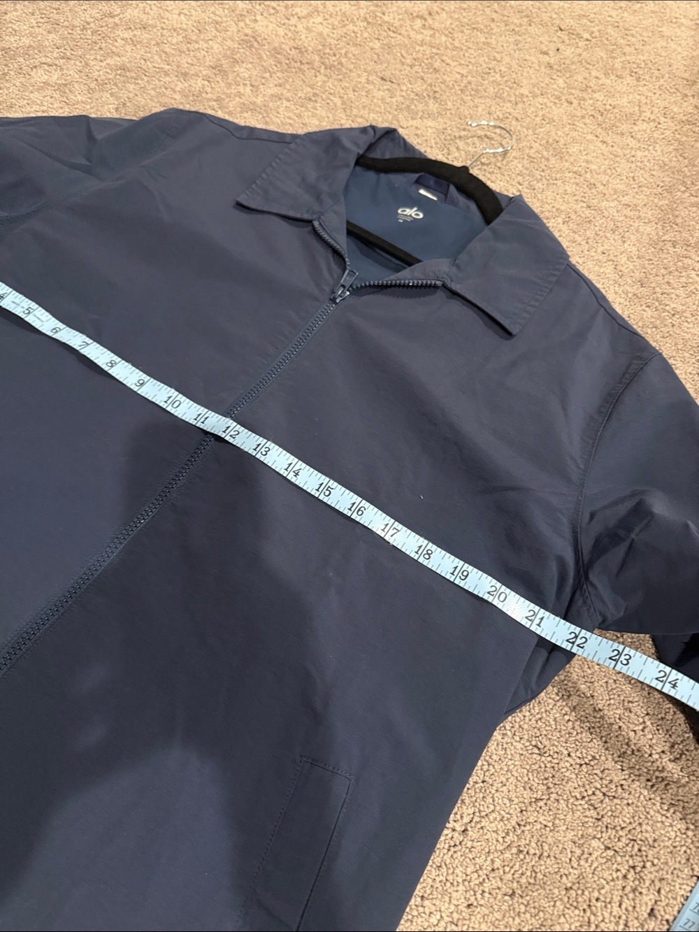 ALO Yoga Men's Navy Zip Bomber Jacket - Picture 5 of 5